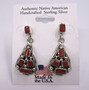 Red Corral Earrings Navajo Melvin Chee