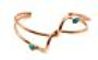 Native American Navajo Copper & Turquoise Bracelet Double Stackable