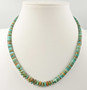 Graduated Heishi Green Turquoise Necklace 