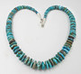 Graduated Turquoise Necklace sterling silver Clasp