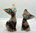 Horse Hair Pottery Cat set