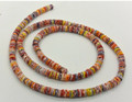 Natural Orange Yellow Purple White Pecten Shell 5-6mm Heishi  Beads 24"

