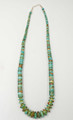 Graduated Heishi Green Turquoise Necklace 