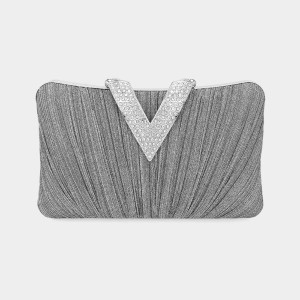 Fabric V-Fold Clutch