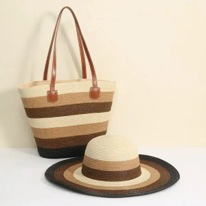 Braided Hat and Bag Set