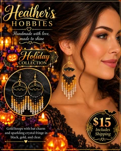 Halloween Bat earrings