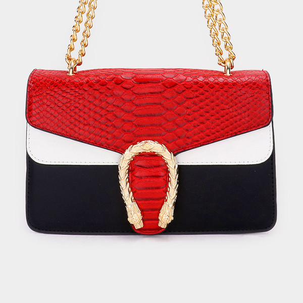 Snake-skinned Accented Crossbody
