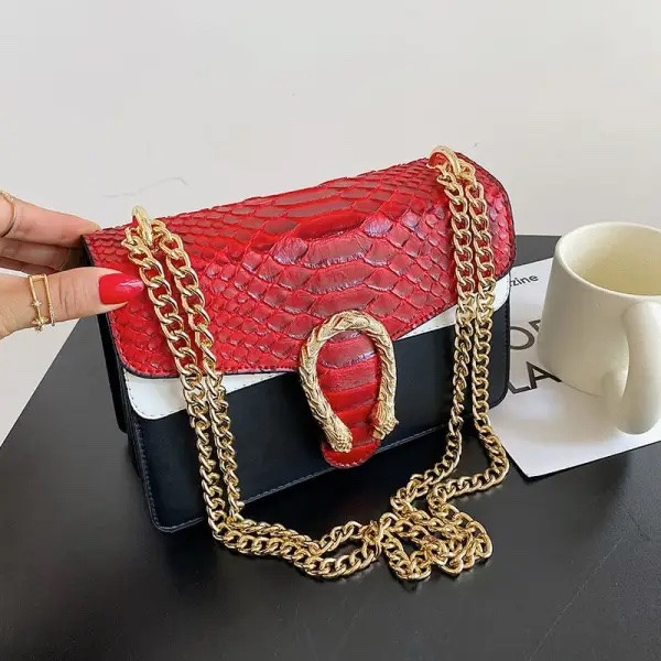 Snake-skinned Accented Crossbody
