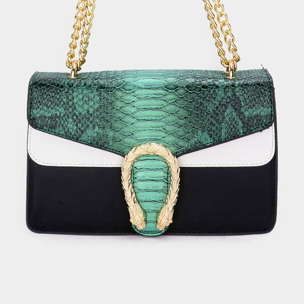 Snake-skinned Accented Crossbody