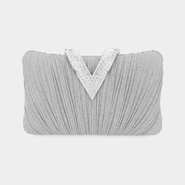Fabric V-Fold Clutch