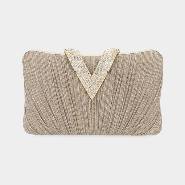 Fabric V-Fold Clutch