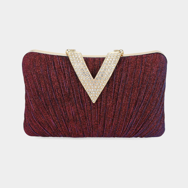 Fabric V-Fold Clutch