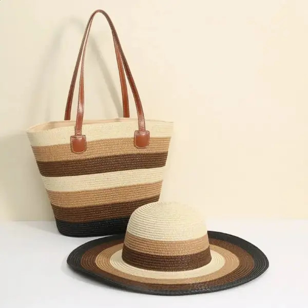 Braided Hat and Bag Set