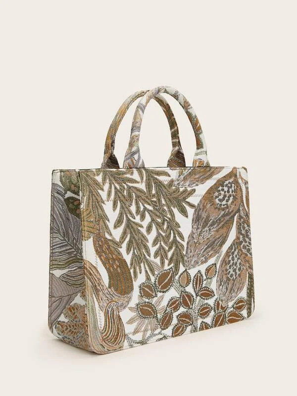 Leaf Printed Tote