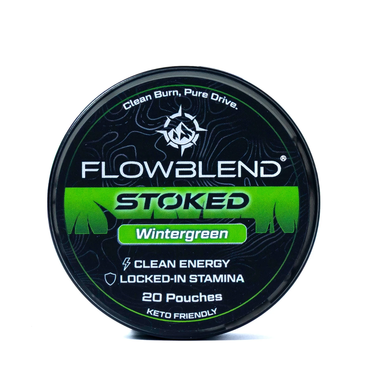 STOKED Wintergreen energy pouches can &mdash; 25 mg PurCaf organic caffeine