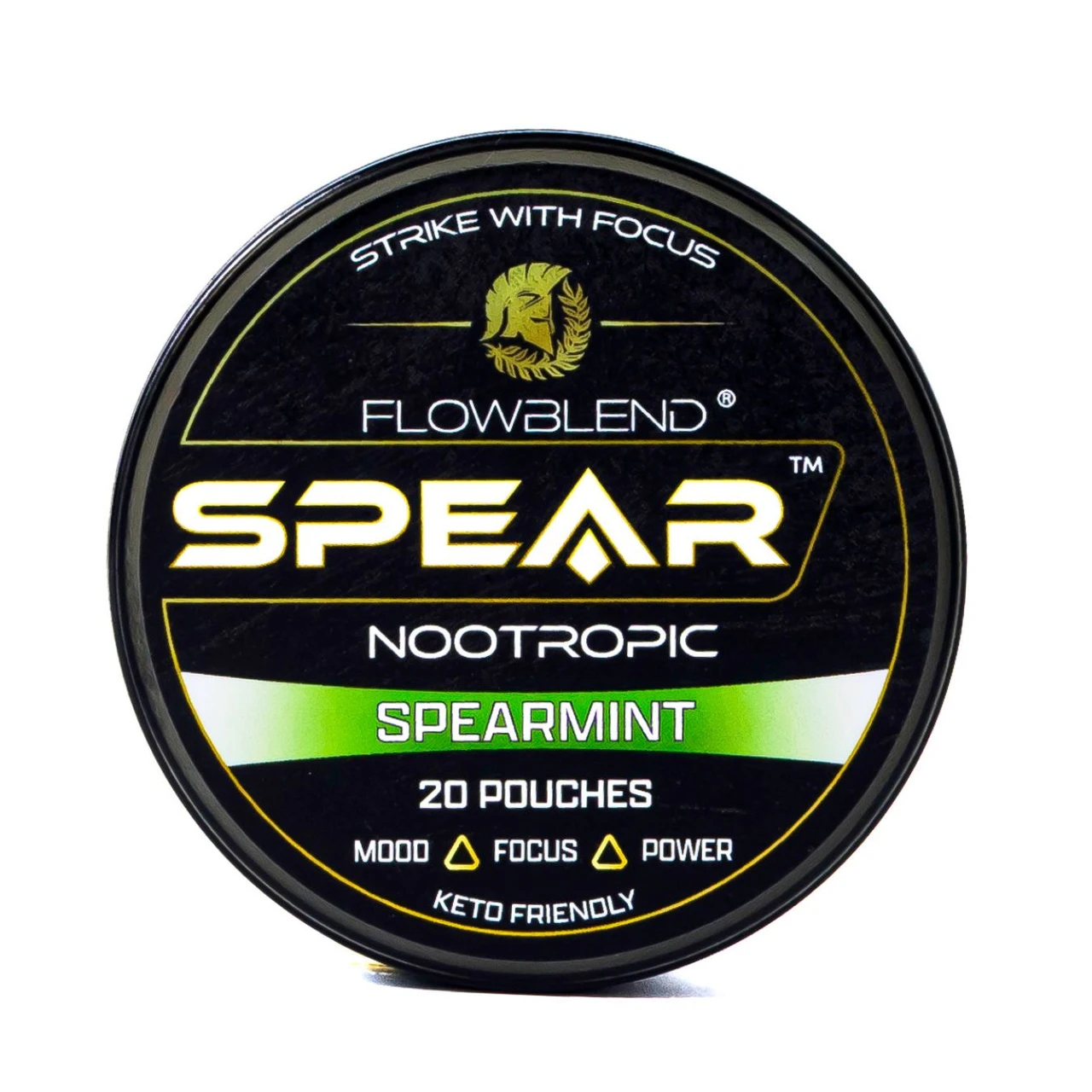SPEAR Spearmint Nootropic Pouches — Caffeine-Free Focus (20/Can