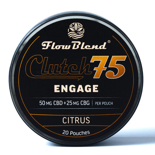 CLUTCH 75 Engage high-dose CBD and CBG pouch can