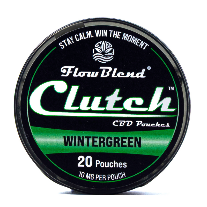 CLUTCH Wintergreen CBD pouches can, 20 count, 10mg CBD