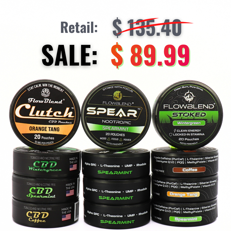 CBD Pouches, Energy Pouches, Nootropic Pouches