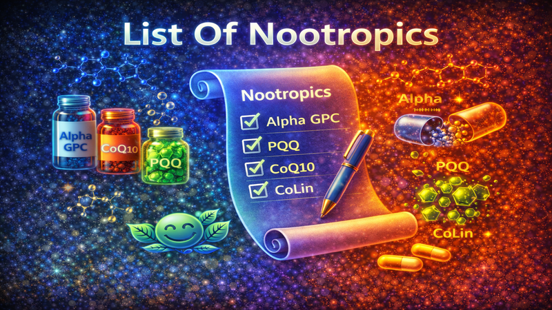 List of Nootropics and Functions
