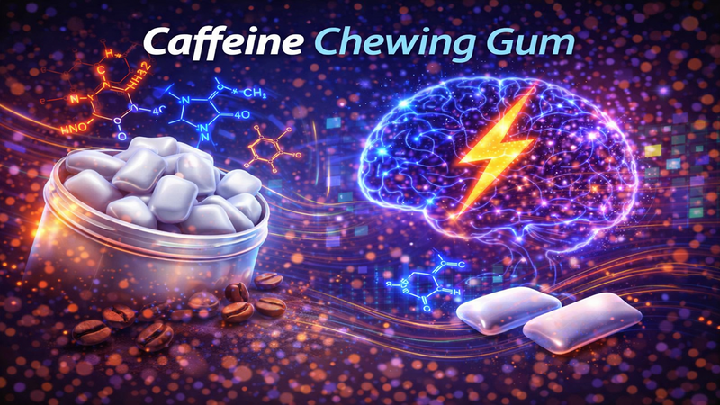 Caffeine Chewing Gum for Energy, Focus and performance