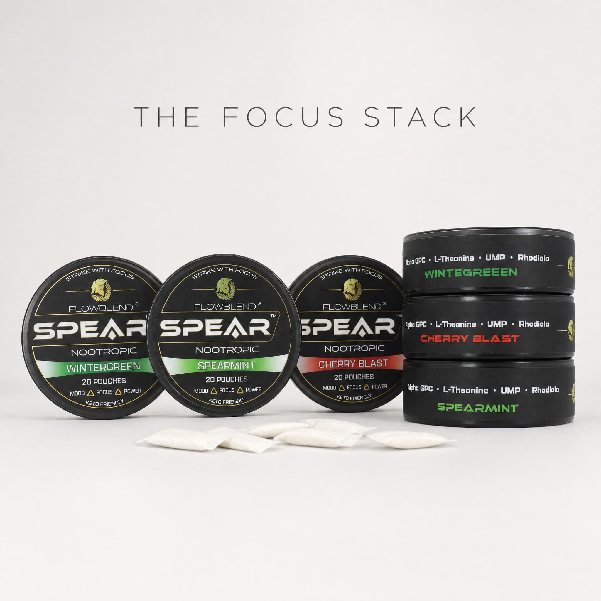 Focus Stack 6-Can — 2 Wintergreen, 2 Cherry Blast, 2 Spearmint