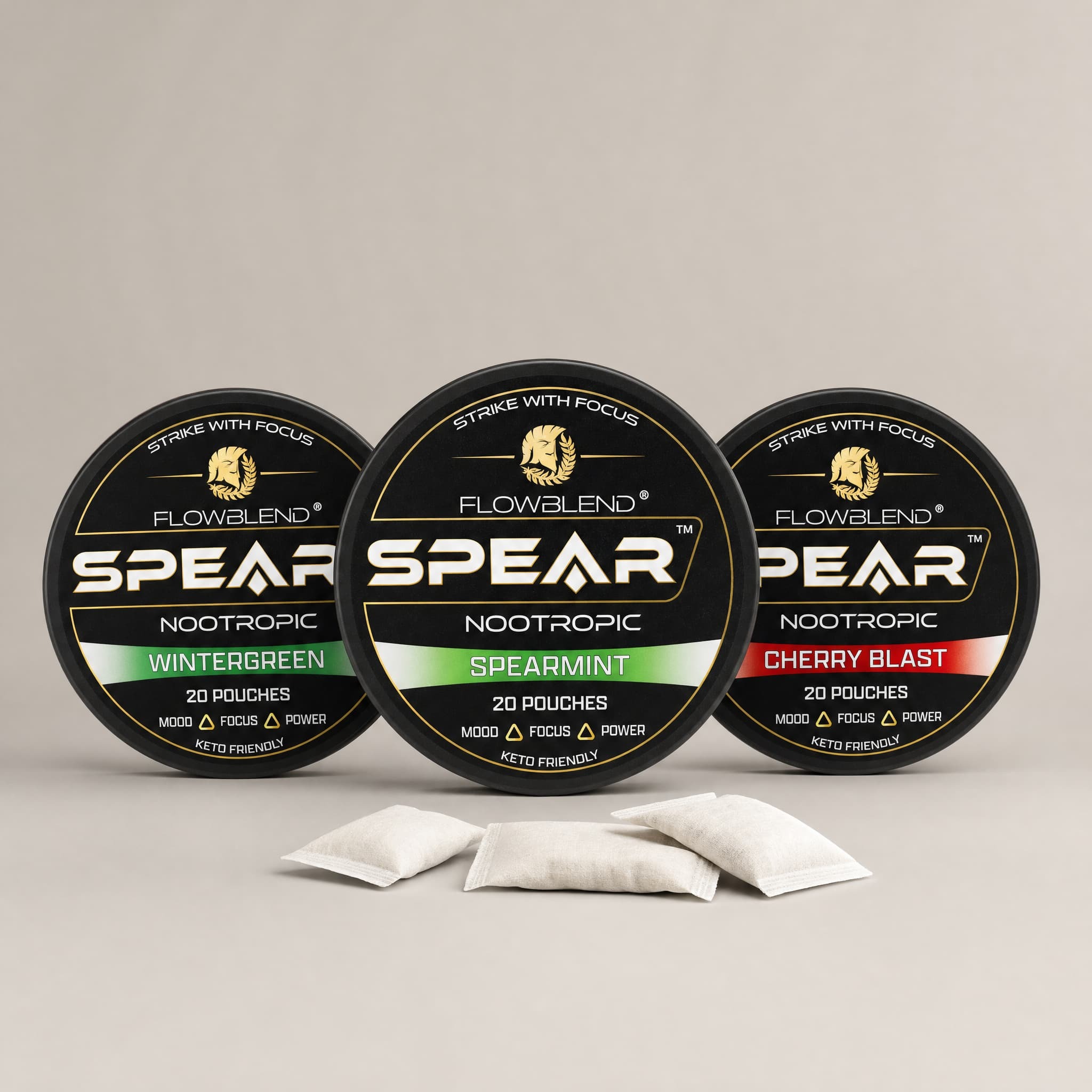 Focus Stack 3-Can — 1 Wintergreen, 1 Cherry Blast, 1 Spearmint