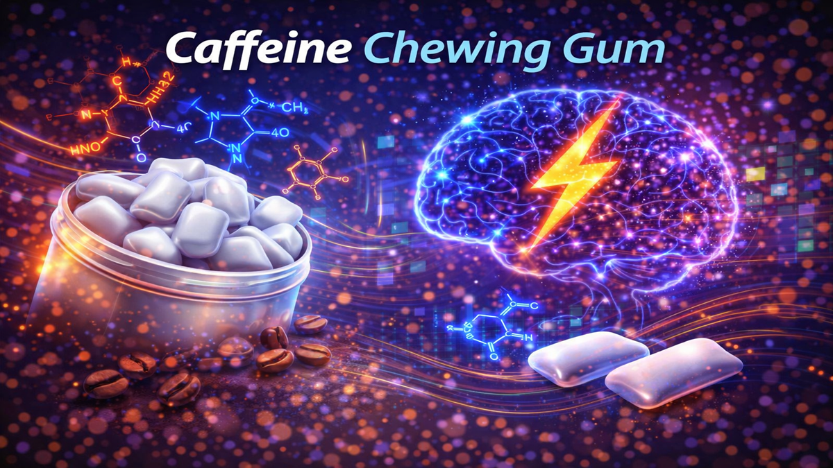 Caffeine Chewing Gum for Energy, Focus and performance