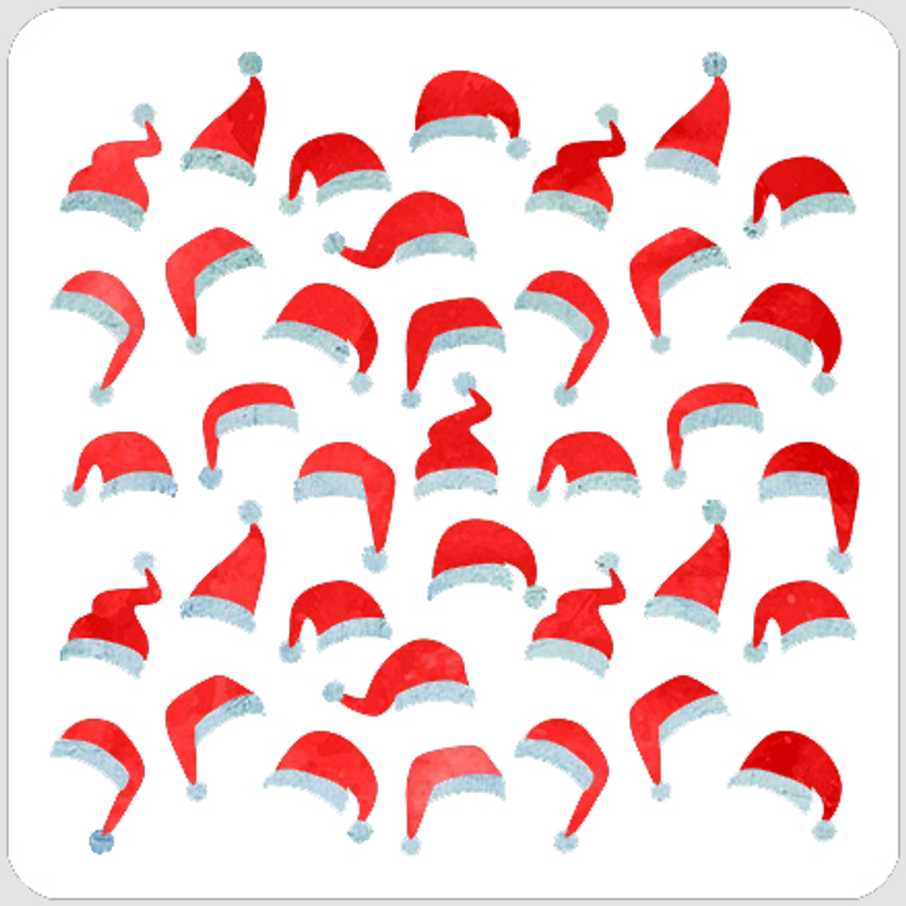 Layered Santa Hats Stencil - A Colorful Life Designs layered-santa-hats-stencil-a-colorful-life-designs