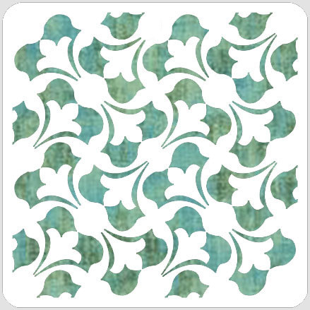 baroque pattern stencil