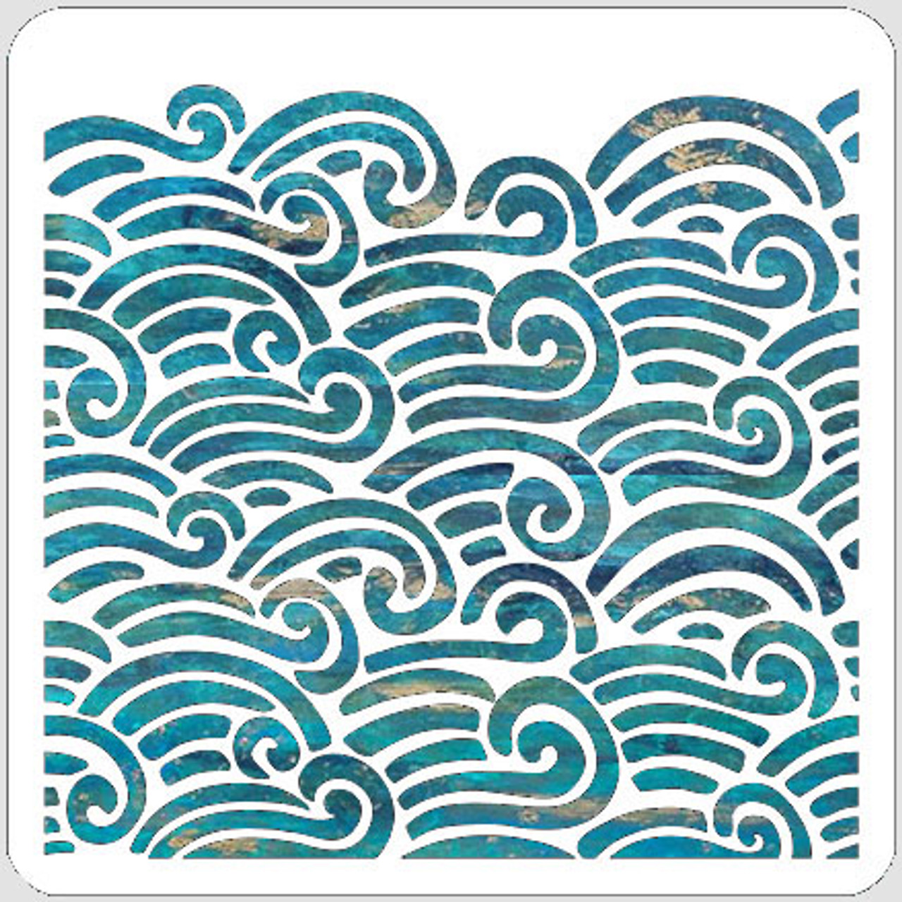 Frothy Waves Stencil - A Colorful Life Designs frothy-waves-stencil-a-colorful-life-designs