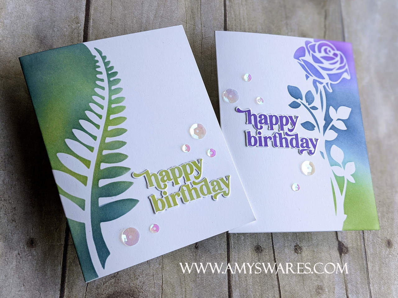 Split Rose Stencil - A Colorful Life Designs