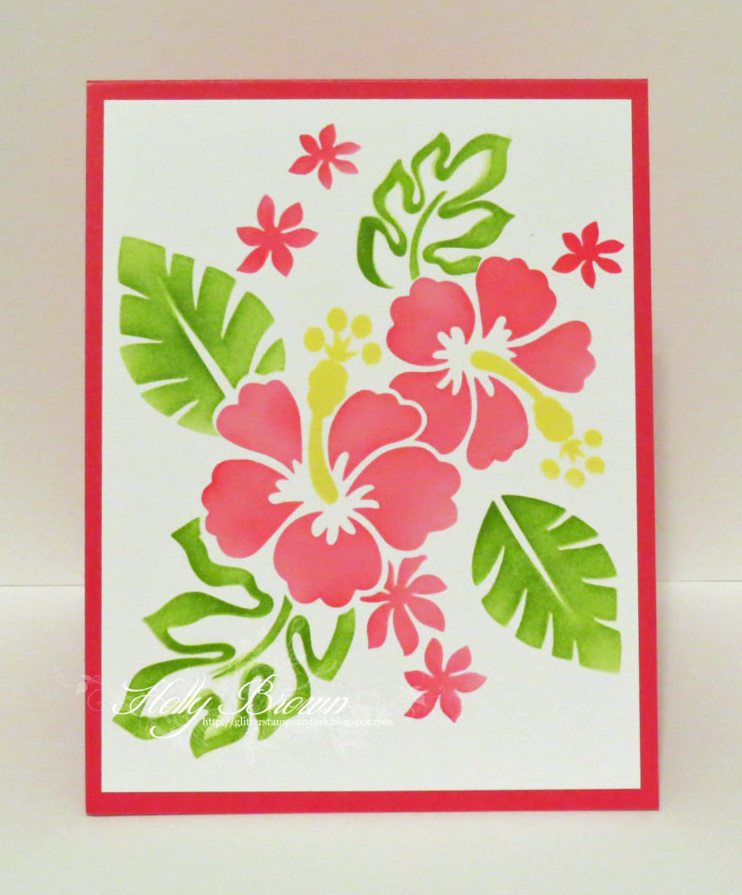 Hawaiian Flower Stencil  Bee's Baked Art Supplies and Artfully Designed  Creations