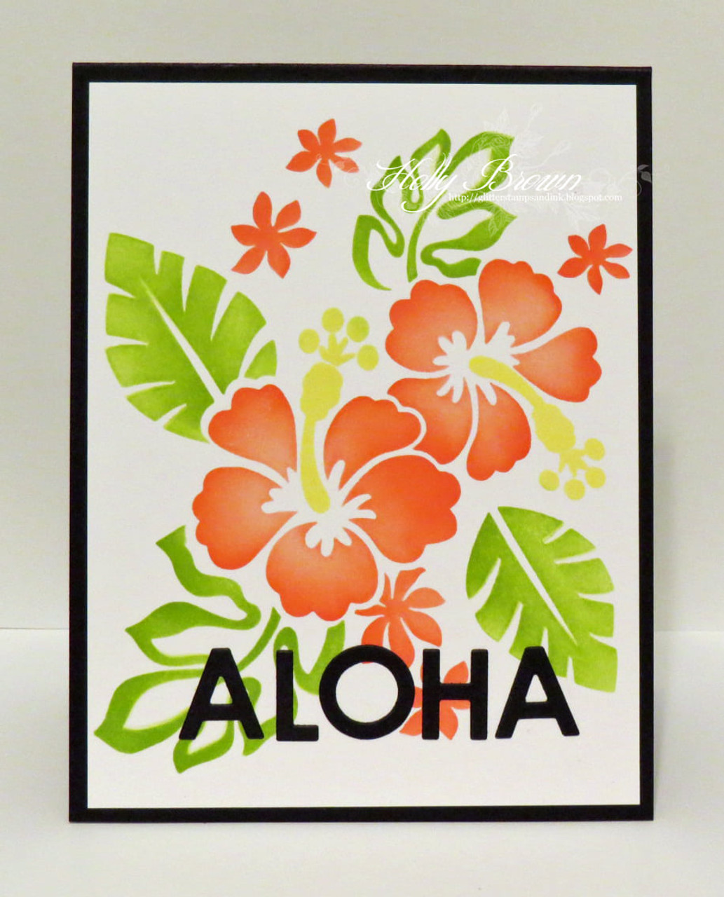 Hawaiian Flower Stencil  Bee's Baked Art Supplies and Artfully Designed  Creations