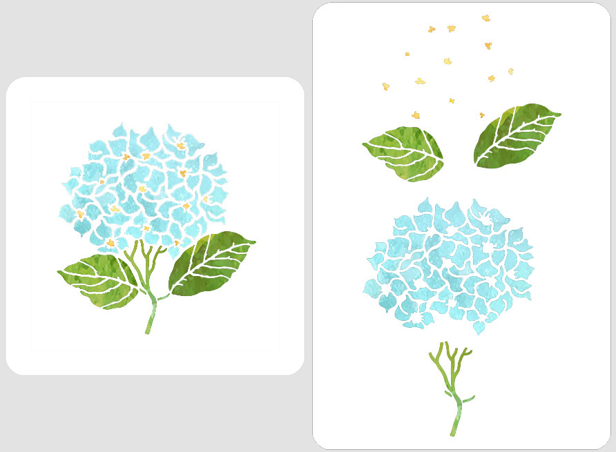 Hydrangea Stencil - A Colorful Life Designs