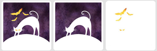 Layered Scaredy Cat Stencil - A Colorful Life Designs