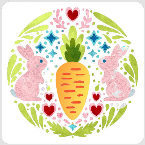 Layered Hungry Bunnies Stencil