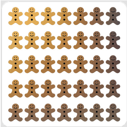 Layered Gingerbread Men Stencil