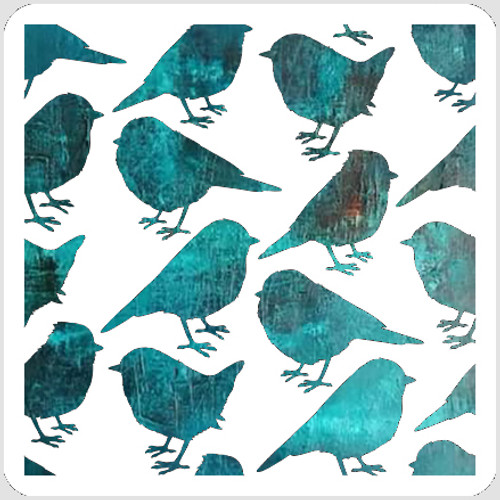 A Bunch of Birds Stencil 