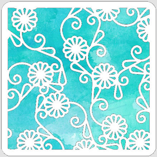 Wanton Daisies Stencil