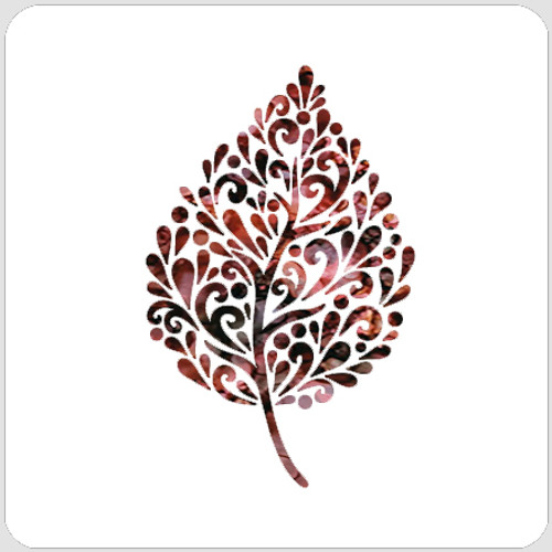 Filigree Leaf Stencil