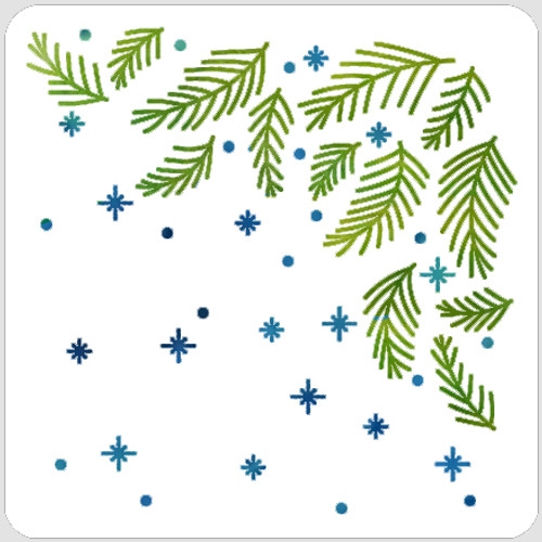 Christmas Greenery Stencil