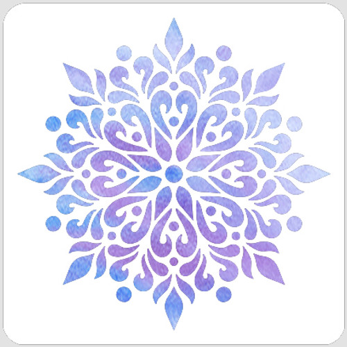 Baroque Swirl Snowflake Stencil