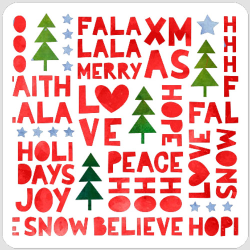 Christmas Montage Stencil