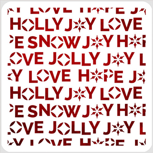 Christmas Words Stencil