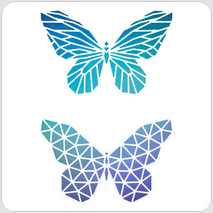 Geometric Butterflies Stencil