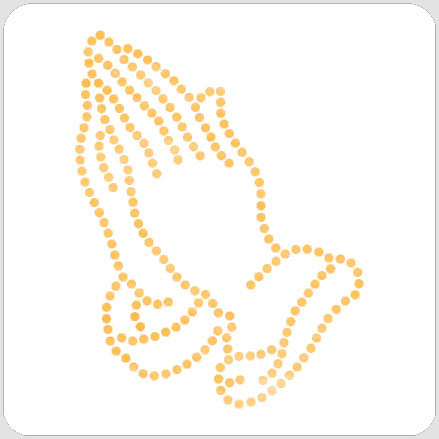 Praying Hands Stencil