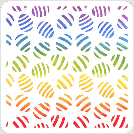 Striped Easter Eggs Stencil