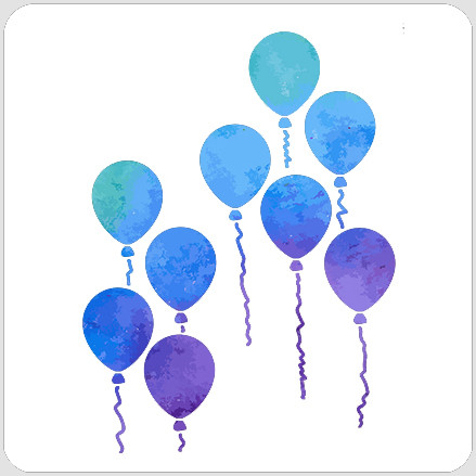 Floating Balloons Stencil