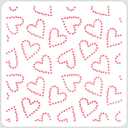 Dotted Love Stencil